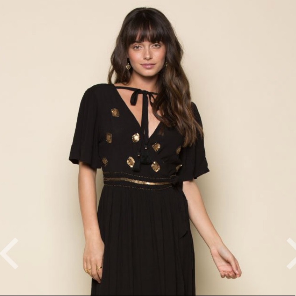 SHOP RAGA ‘A Touch Of Gold Wrap Dress’